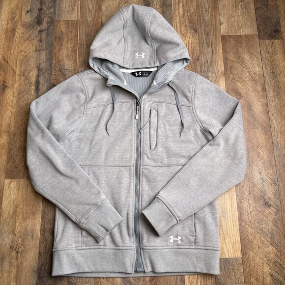 Under Armour Storm ColdGear Infrared Shield 2.0 Hooded Jacket Womens Medium Gray - Picture 1 of 14